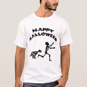 T-shirt Garçon et chien d'Halloween