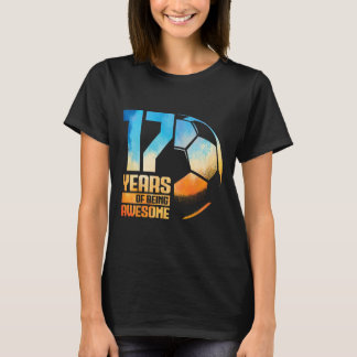 T-shirt Garçon Fille Footballeur Football 17 Ans 17e Anniv