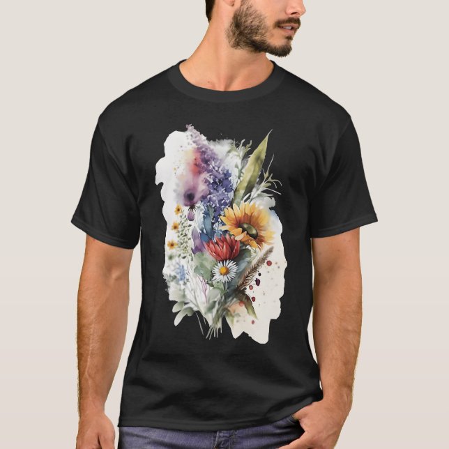 T-shirt garçon fleurs d'amour (Devant)
