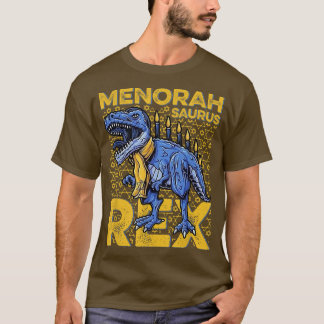 T-shirt Garçon Hanoukka, Enfants Hanoukka, Menorah Saurus 