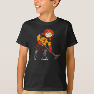 T-shirt Garçon jouant à l'hockey
