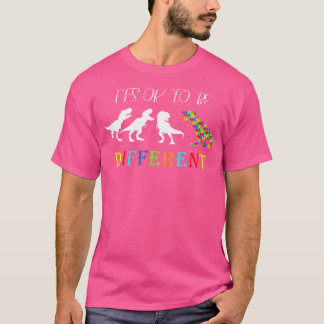 T-shirt Garçon Kid Il Est Ok D'Être Différent Autisme Puzz