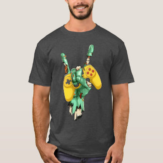 T-shirt Garçon main de rock zombie tenant une manette de j