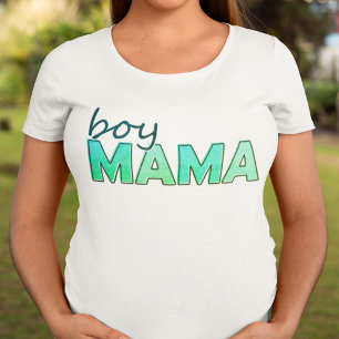 T-shirt Garçon Mama assorti couleur verte dames