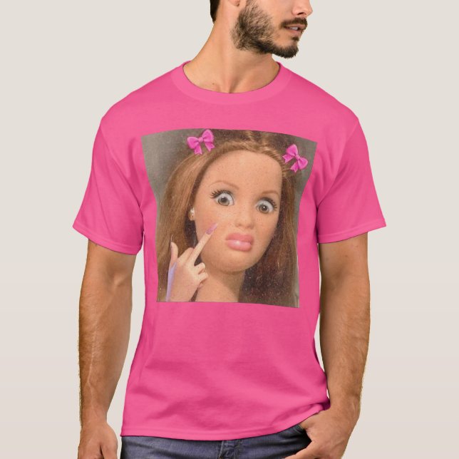 T-shirt Garçon mignon visage de poupée mème (Devant)