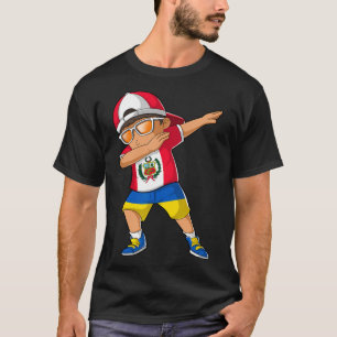 T-shirt Garçon moitié péruvien moitié ukrainien Drapeau Pé