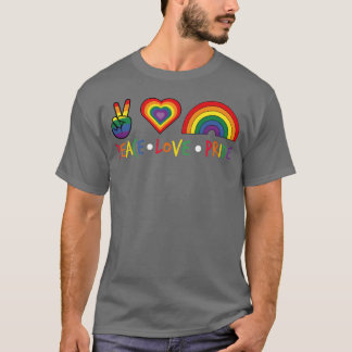 T-shirt Garçon Paix Amour Fierté
