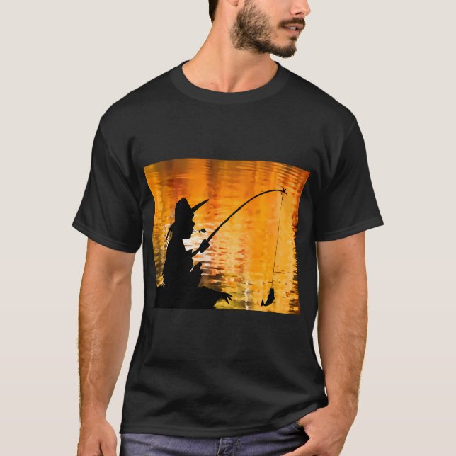 T-shirt Garçon pêchant sur le quai (Devant)