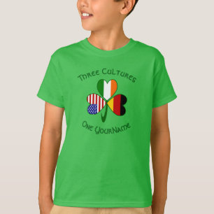 T-shirt Garçon personnalisé trèfle américano-irlandais all