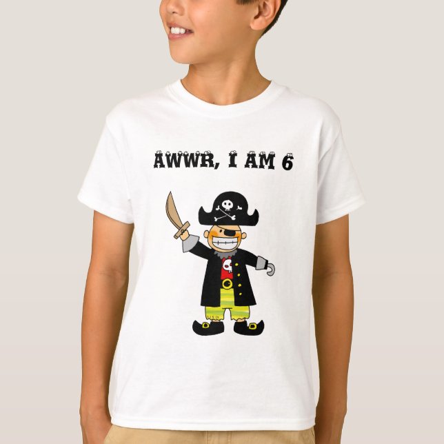 T-shirt garçon pirate de 6 ans (Devant)