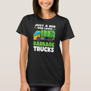 T-shirt Garçon Qui Aime Garbage Trucks Recyclage Enfants G