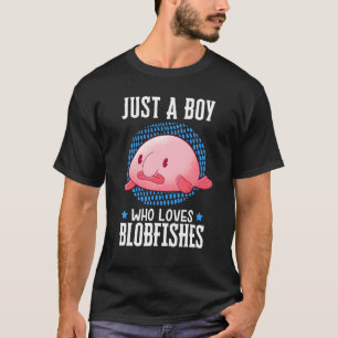 T-shirt Garçon qui aime le blobfish Mème Poisson blob laid