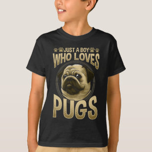 T-shirt Garçon qui aime les Carlins Amoureux des chiens Pa