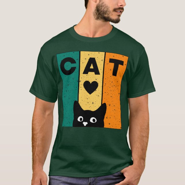 T-shirt Garçon qui aime les chats (Devant)