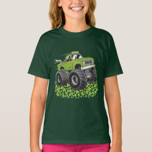 T-shirt Garçon Saint-Patrick Enfant Chanceux Camion Monstr