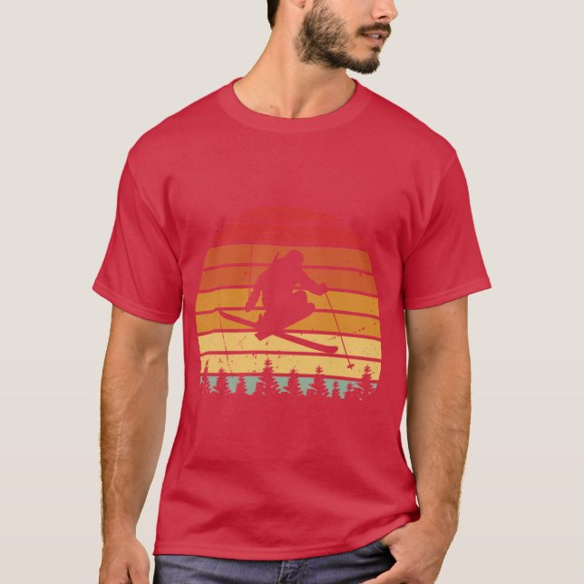 T-shirt Garçon skis vintage (Devant)