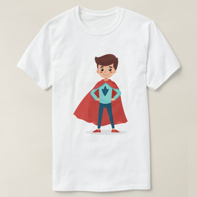 T-shirt Garçon Super-héros de l'IA (Design devant)