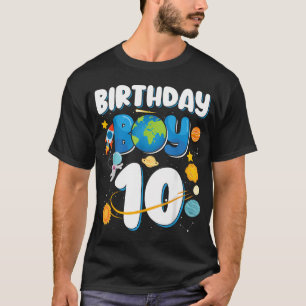 T-shirt Garçons 10e Anniversaire Astronaute Espace Planète
