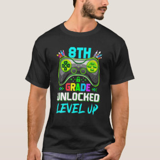 T-shirt Garçons 8E Année Niveau Jusqu'Au Jeu Vidéo Retour 