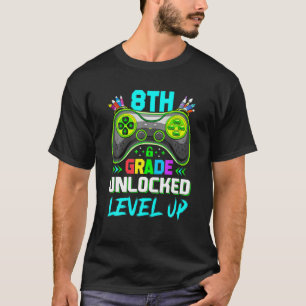 T-shirt Garçons 8E Année Niveau Jusqu'Au Jeu Vidéo Retour
