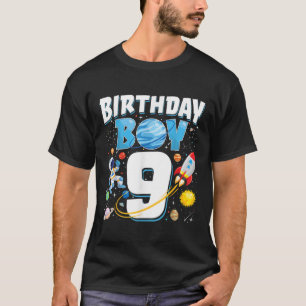 T-shirt Garçons 9e anniversaire astronaute planètes spatia