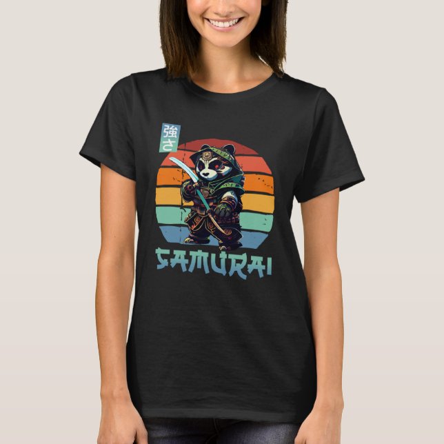 T-shirt Garçons Amour Samouraï Panda Japon (Devant)