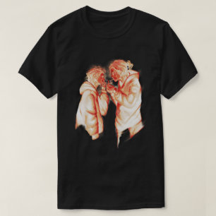 T-shirt Garçons anime d'esthétique rouge fumant