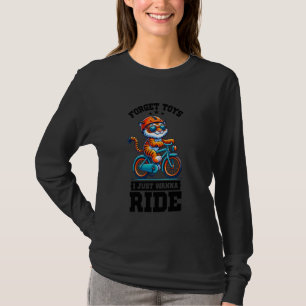 T-shirt Garçons au tigre faisant du vélo