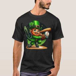 T-shirt Garçons Baseball Jour de la Saint Patrick Ball Cat