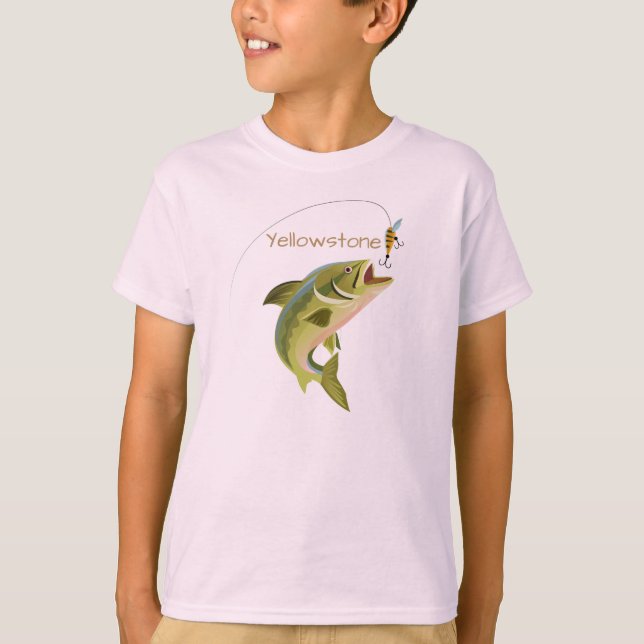 T-shirt Garçons Chemise Yellowstone Fishing (Devant)