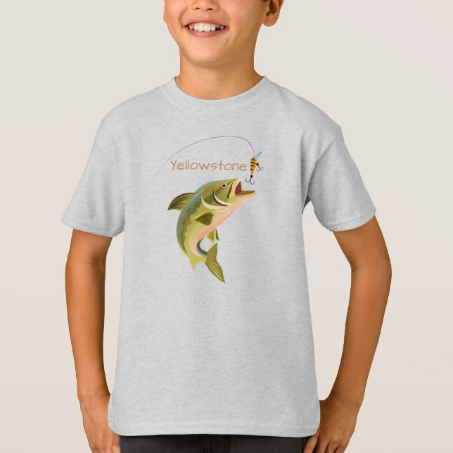 T-shirt Garçons Chemise Yellowstone Fishing (Devant)