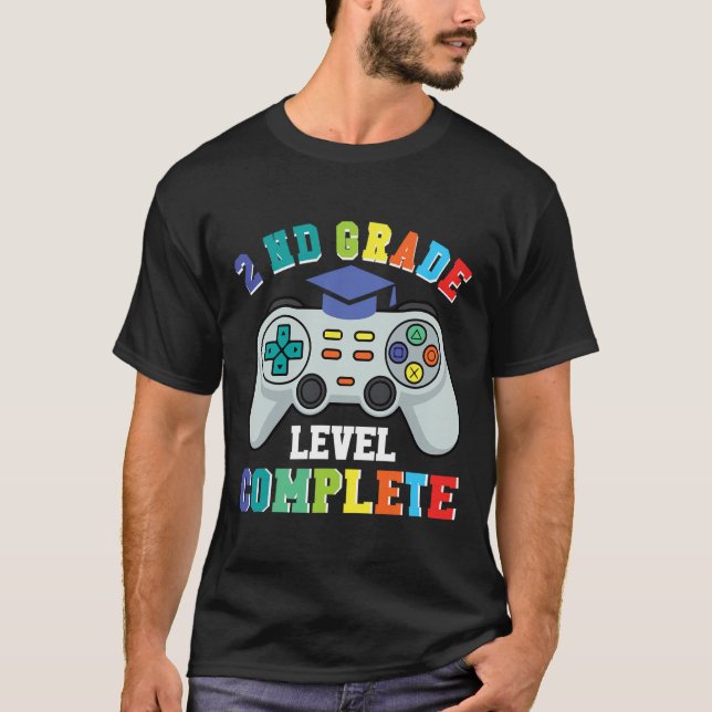 T-shirt Garçons de 2e année - Niveau Complet Ck à l'école (Devant)