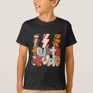 T-shirt Garçons de 4e année Éclair Footll Vendre Sketll 