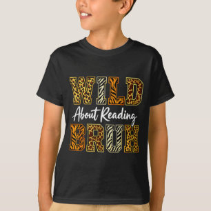 T-shirt Garçons drôle animal sauvage à propos de la lectur
