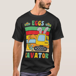 T-shirt Garçons Excavateur OEufs de lapin de PâquesCavateu