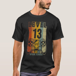 T-shirt Garçons Filles 13e anniversaire Niveau 13 Déverrou