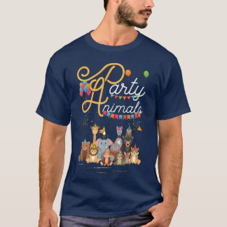 T-shirt Garçons Filles Anniversaire Animaux Fête garçon