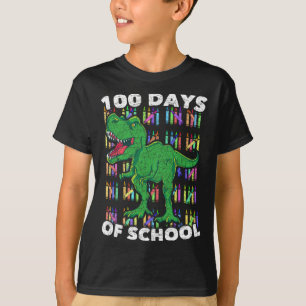 T-shirt Garçons Filles Enfants Étudiants T Rex 100 Jours D