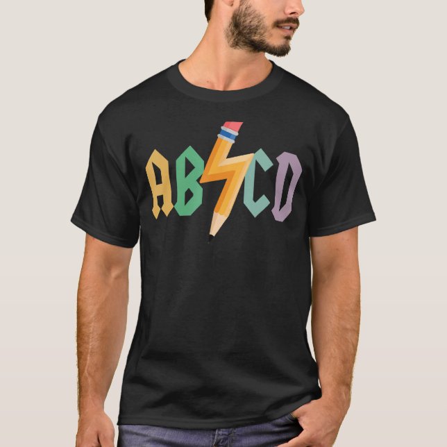 T-shirt Garçons Filles Enseignants ABCD Rock Graphic retou (Devant)