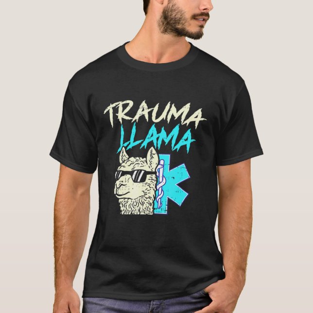 T-shirt Garçons Filles Trauma lama  conception d'EMT Techn (Devant)