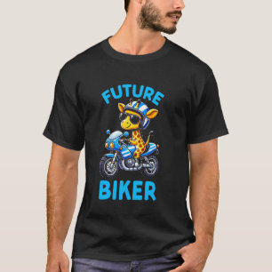 T-shirt Garçons Girafe Équitation Moto Vélo Enfants