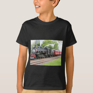 T-shirt Garçons gris foncé du train rouge et noir
