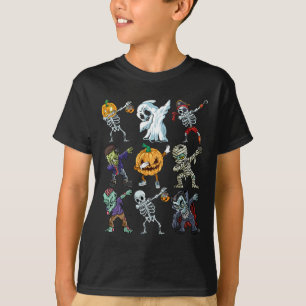 T-shirt Garçons Halloween Skeleton Jack-o'-lantern Zombie 
