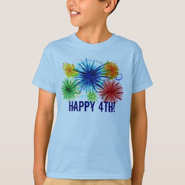T-shirt Garçons happy 4th shirt (Devant)