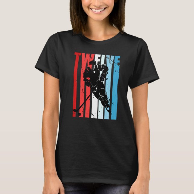 T-shirt Garçons Hockey sur glace 12e anniversaire Joueur M (Devant)