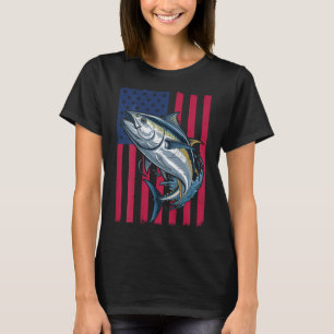 T-shirt Garçons Jeunes Pêche en Mer Profonde Drapeau Améri
