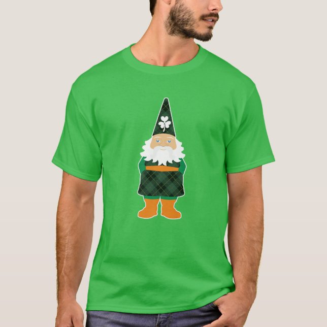 T-shirt Garçons Jour de la Saint Patrick Cute Gnomes Lepre (Devant)