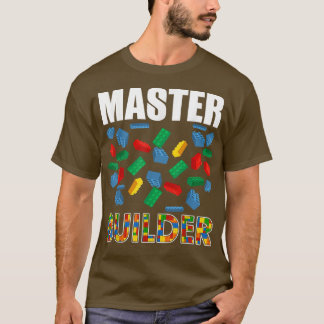 T-shirt Garçons Maître Constructeur Funny Brick Bâtons À