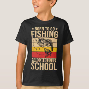 T-shirt Garçons Pêche Chemise Enfants Hommes Nés Pour Alle