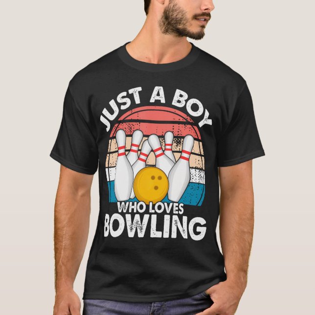 T-shirt Garçons qui jouent au bowling (Devant)